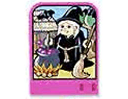 Story Builder Pink Palace Card with Witch in Black Dress Pattern: {ярко пурпурен}