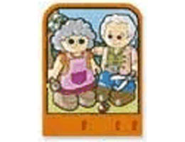 Story Builder Happy Home Card with Grandma and Grandpa Pattern: {ярко оранжев}