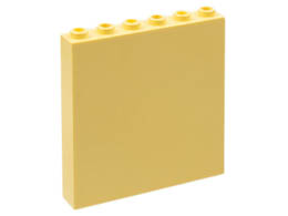Brick 1 x 6 x 5: {светло жълт}