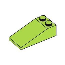 Покривна плочка 2X4x1, 18°: {ярко жълто-зелен}
