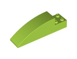 Slope, Curved 8 x 2 x 2: {ярко жълто-зелен}