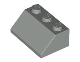 Покривна плочка 2X3/45°: {сив}