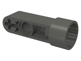 Technic, Rotation Joint Socket with 3L Liftarm Thick: {тъмно сив}