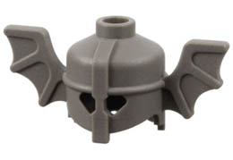 Minifigure, Headgear Helmet with Bat Wings: {тъмно сив}