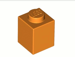 Тухличка 1X1: {ярко оранжев}