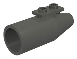 Engine, Smooth Large, 1 x 2 Thin Top Plate: {тъмно сив}