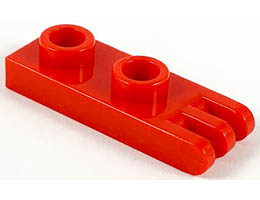Hinge Plate 1 x 2 with 3 Fingers - Hollow Studs : {ярко червен}