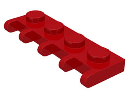 Hinge Vehicle Roof Holder 1 x 4 : {ярко червен}