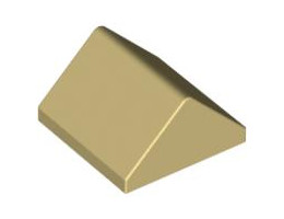 Плочка ръб на покрив 2X2/45° : {тухлено жълт}