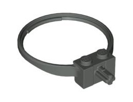Sports Hoop with 2 Studs and Axle: {тъмно сив}