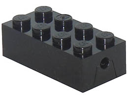 Brick, Modified 2 x 4 with Wheels Holder FreeStyle: {черен}