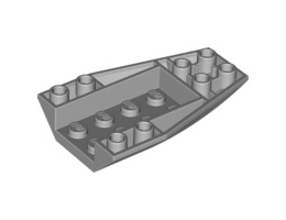 Тухличка 4 x 6 с извивка, инверсна: {умерено каменно сив}