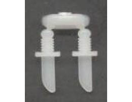 Minifigure, Weapon Knives, 2 on Sprue : {фосфористиращо бял}
