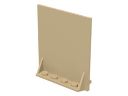 Door 2 x 5 x 5 Swivel, Bracket Base: {тухлено жълт}