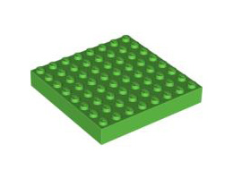 Тухличка 8X8: {ярко зелен}