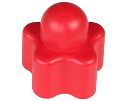 Primo Brick 1 x 1, Star: {ярко червен}