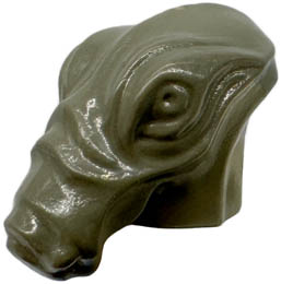 Minifigure, Head Modified SW Geonosian Plain: {тъмно сив}