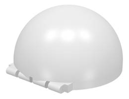 Windscreen 6 x 6 x 3 Canopy Half Sphere with Hinge: {бял}
