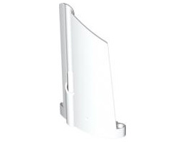 Technic, Panel Fairing #20 Large Long, Small Hole, Side A: {бял}