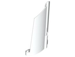 Technic, Panel Fairing #21 Large Long, Small Hole, Side B: {бял}