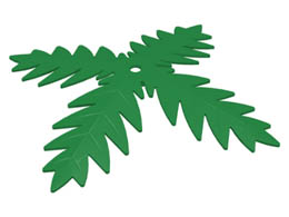 Plant, Tree Palm Leaf 4 : {тъмно зелен}