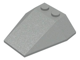 Wedge 4 x 4 Triple without Stud Notches : {сив}