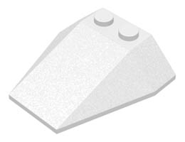 Wedge 4 x 4 Triple without Stud Notches : {бял}