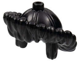 Minifigure, Headgear Hat, Mongolian: {черен}