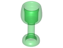 Minifigure, Utensil Goblet Large: {прозрачно зелен}