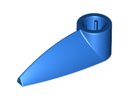 Bionicle 1 x 3 Tooth with Axle Hole: {ярко син}