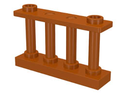 Ограда 1X4X2 с 2 пъпки: {тъмно оранжев}