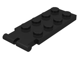 Hinge Plate 2 x 4 - Male (Digger Bucket Holder) : {черен}