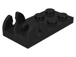 Hinge Plate 2 x 4 - Female (Digger Bucket Holder) : {черен}