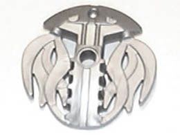 Bionicle Weapon 5 x 5 Shield with Flames Twin: {сребрист}