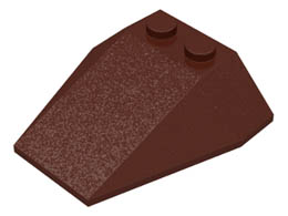 Wedge 4 x 4 Triple without Stud Notches: {земно оранжев}