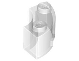 Brick, Round Corner 2 x 2 Macaroni with Stud Notch: {прозрачен}