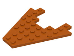 Wedge, Plate 8 x 8 with 3 x 4 Cutout: {тъмно оранжев}