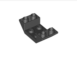 Покривна плочка 4X2/45° инверсна: {черен}