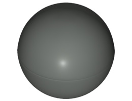 Ball, Hard Plastic 52mm D. (Duplo Ball for Ball Tube): {тъмно сив}