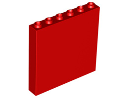 Brick 1 x 6 x 5: {ярко червен}