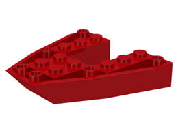 Boat, Bow Brick 6 x 6 x 1 : {ярко червен}