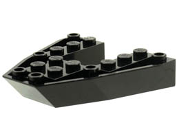 Boat, Bow Brick 6 x 6 x 1 : {черен}