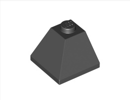 Ъглова тухличка 2X2/45° отвън : {черен}
