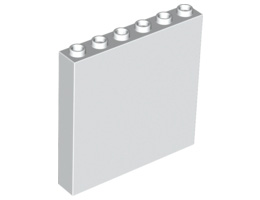 Brick 1 x 6 x 5: {бял}