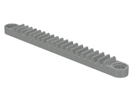 Technic, Gear Rack 1 x 10 with Holes : {сив}