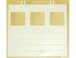 Garage Door 1 x 12 x 9 with Three Windows, Locking Dual 2 Finger Hinges: {бял}
