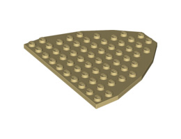 Wedge, Plate 9 x 10 (Boat Bow Plate): {тухлено жълт}