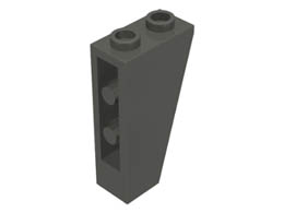 Покривна плочка 1X2x3/74° инверсна : {тъмно сив}