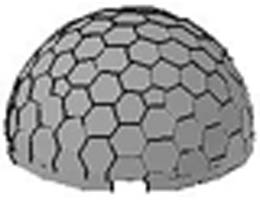 Cylinder Hemisphere 4 x 4 Multifaceted: {сив}