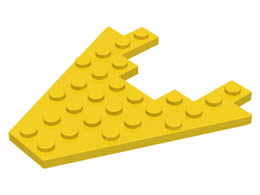 Wedge, Plate 8 x 8 with 3 x 4 Cutout : {ярко жълт}